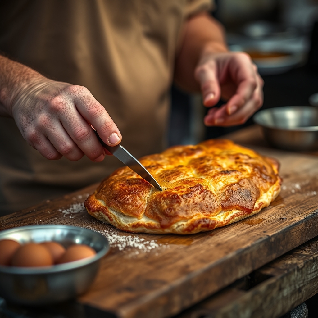 Préparation de la galette saucisse · Galette saucisse : street food bretonne incontournable